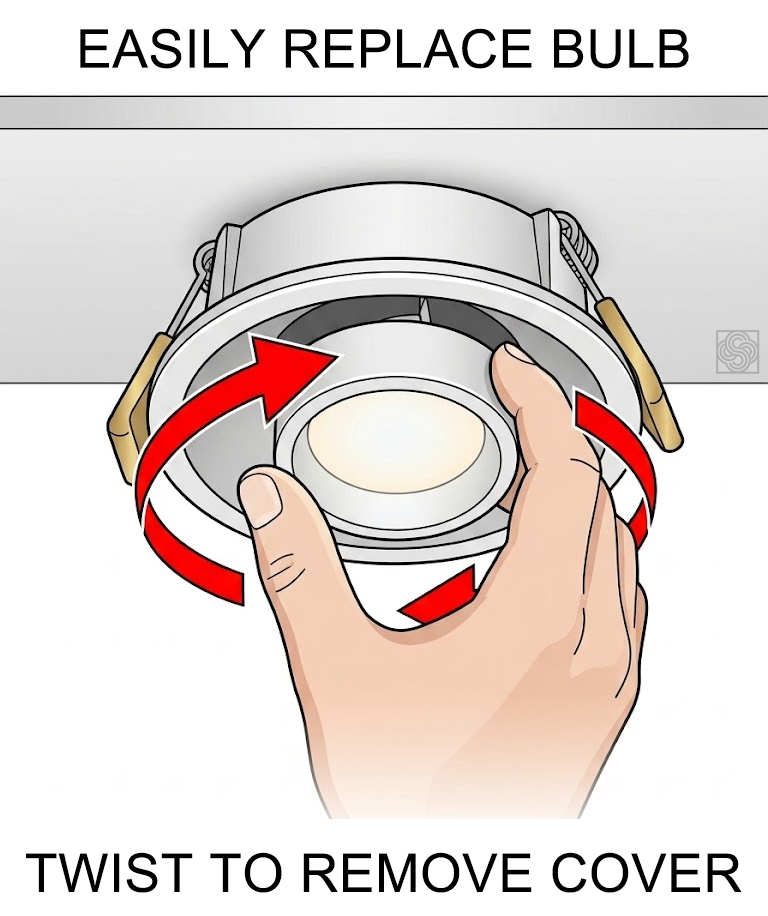 Downlight Casing Easy Replace- Double White